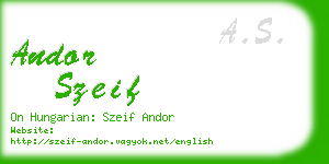 andor szeif business card